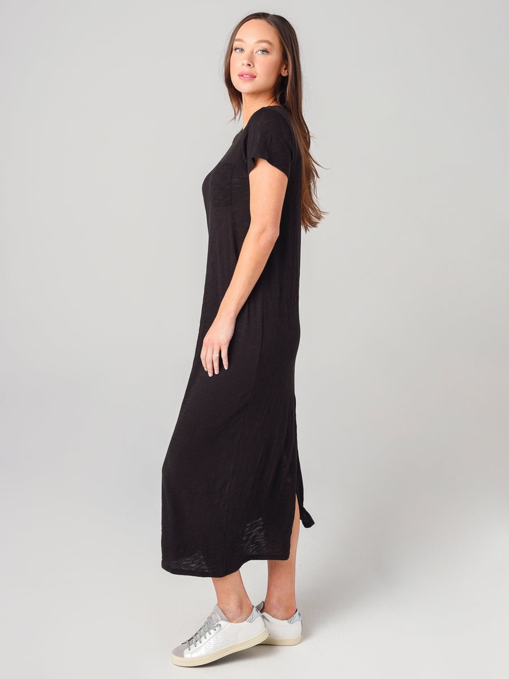 ATM ANTHONY THOMAS MELILLO CREW TEE JERSEY DRESS SZ L